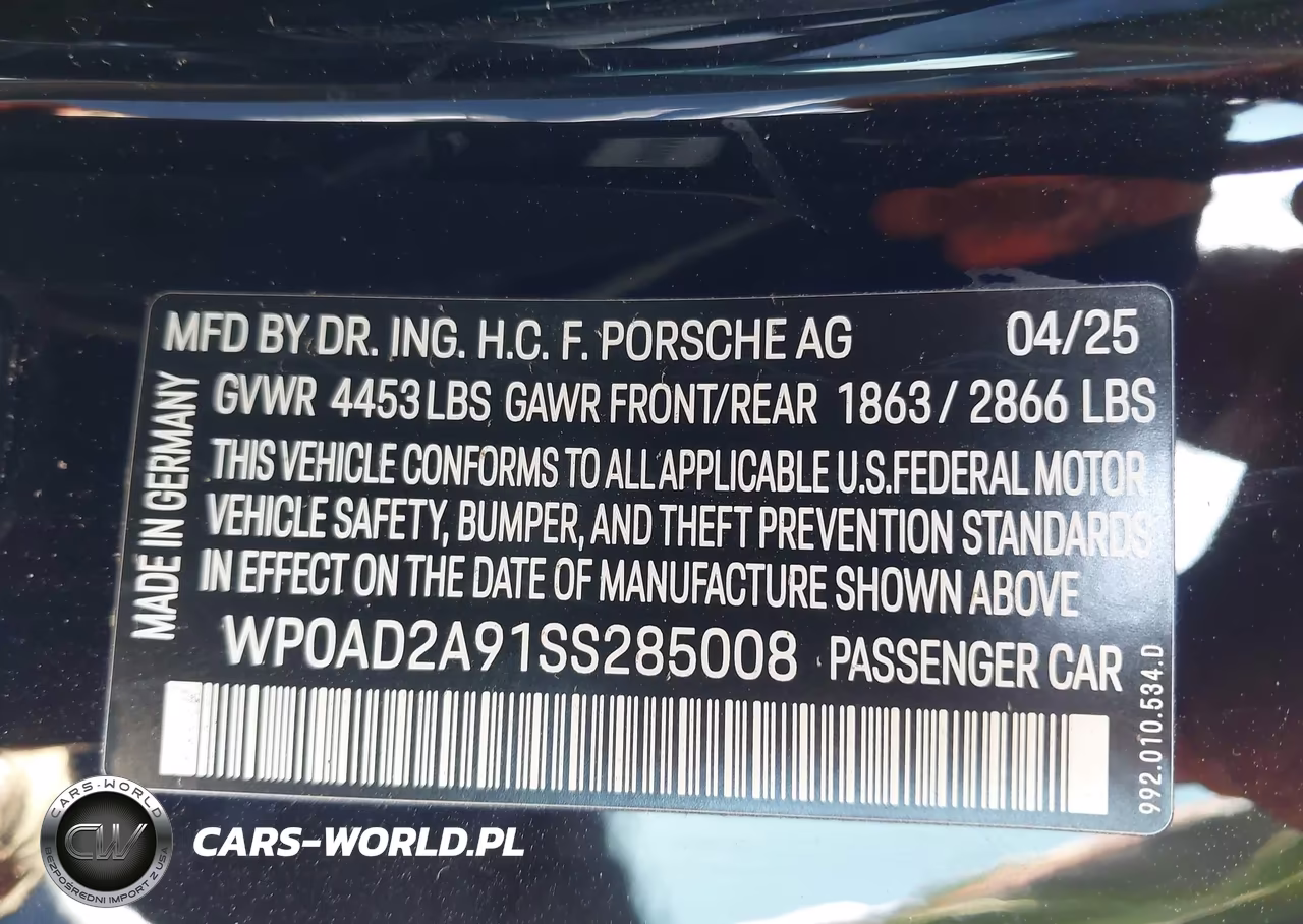 2025 Porsche 911 Turbo 50 Years-Turbo Cabriolet-Turbo S Cabriolet VIN:WP0AD2A91SS285008 - 9