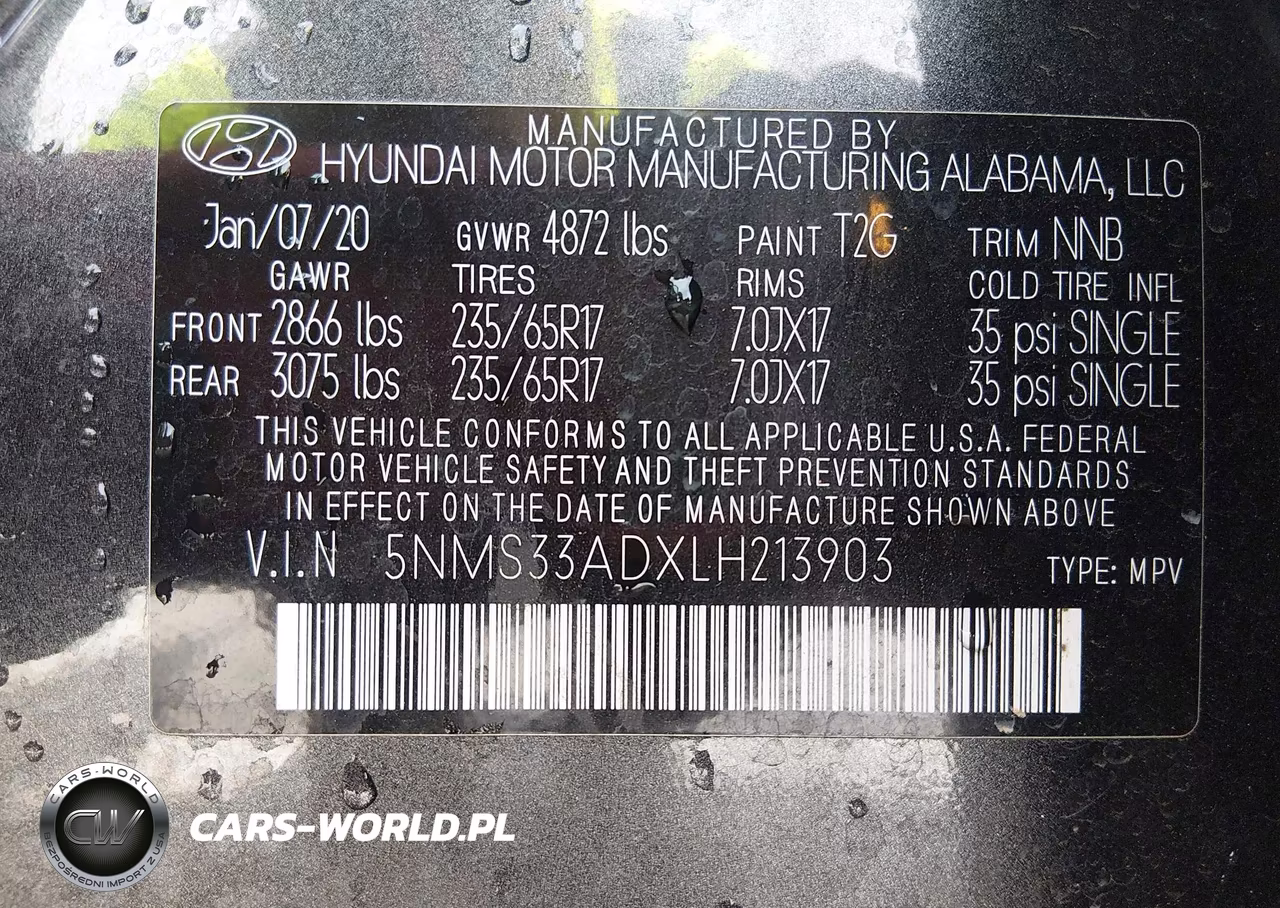 2020 Hyundai Santa Fe Sel VIN:5NMS33ADXLH213903 - 9