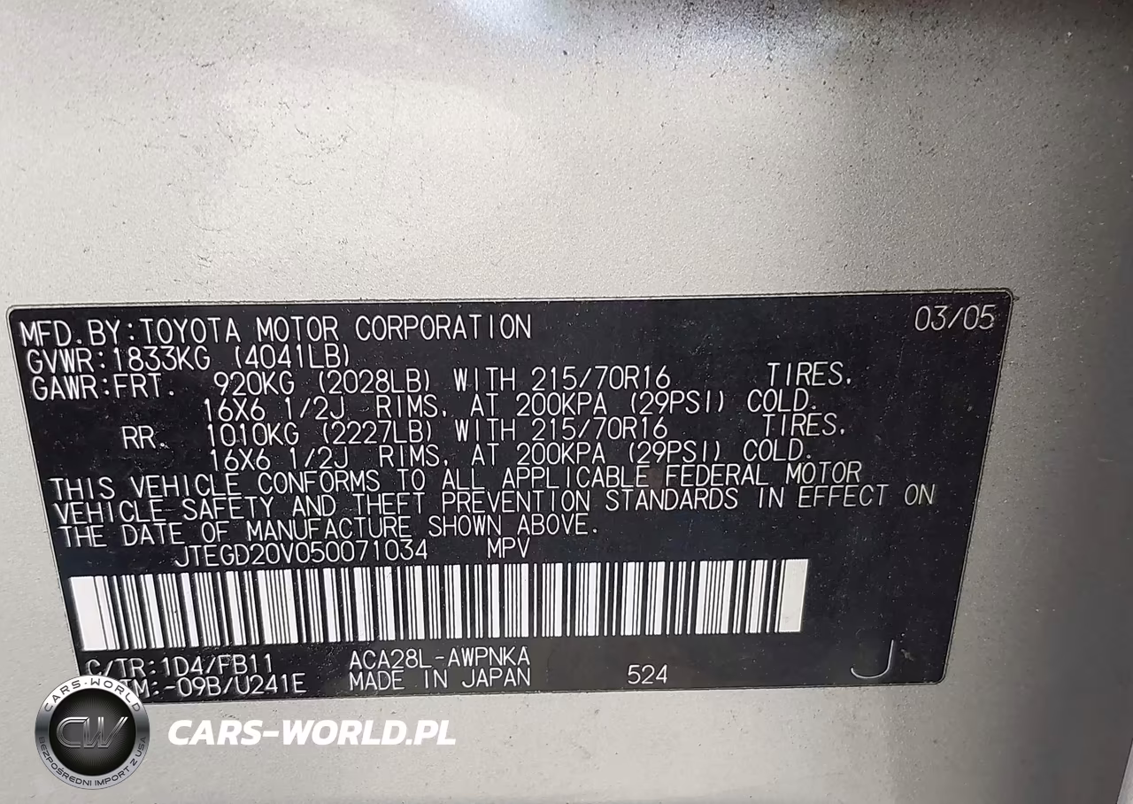 2005 Toyota Rav4 VIN:JTEGD20V050071034 - 9