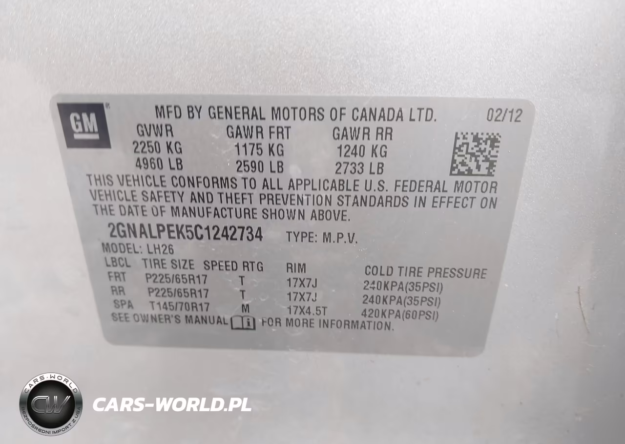 2012 Chevrolet Equinox 2Lt VIN:2GNALPEK5C1242734 - 9