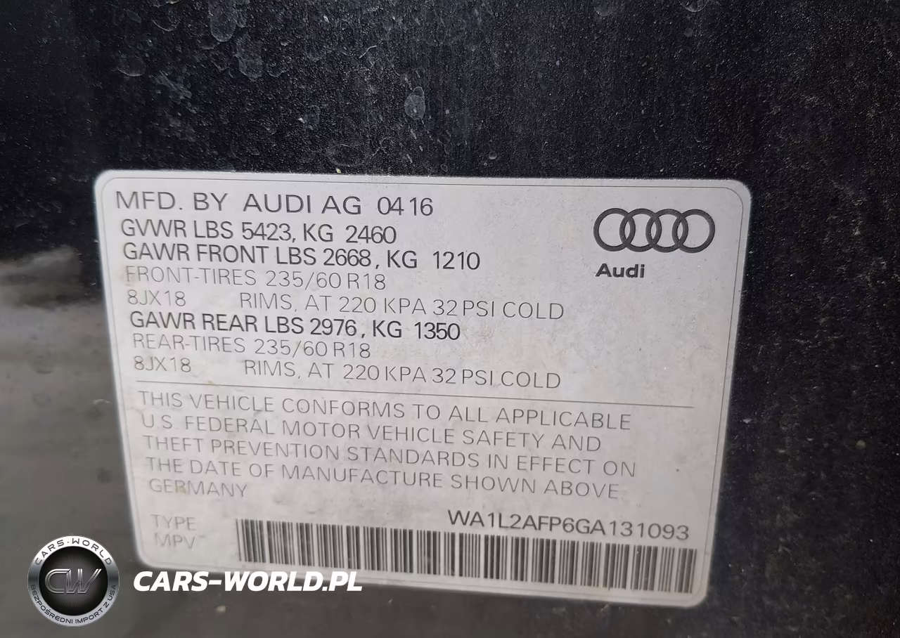 2016 Audi Q5 2.0T Premium VIN:WA1L2AFP6GA131093 - 9