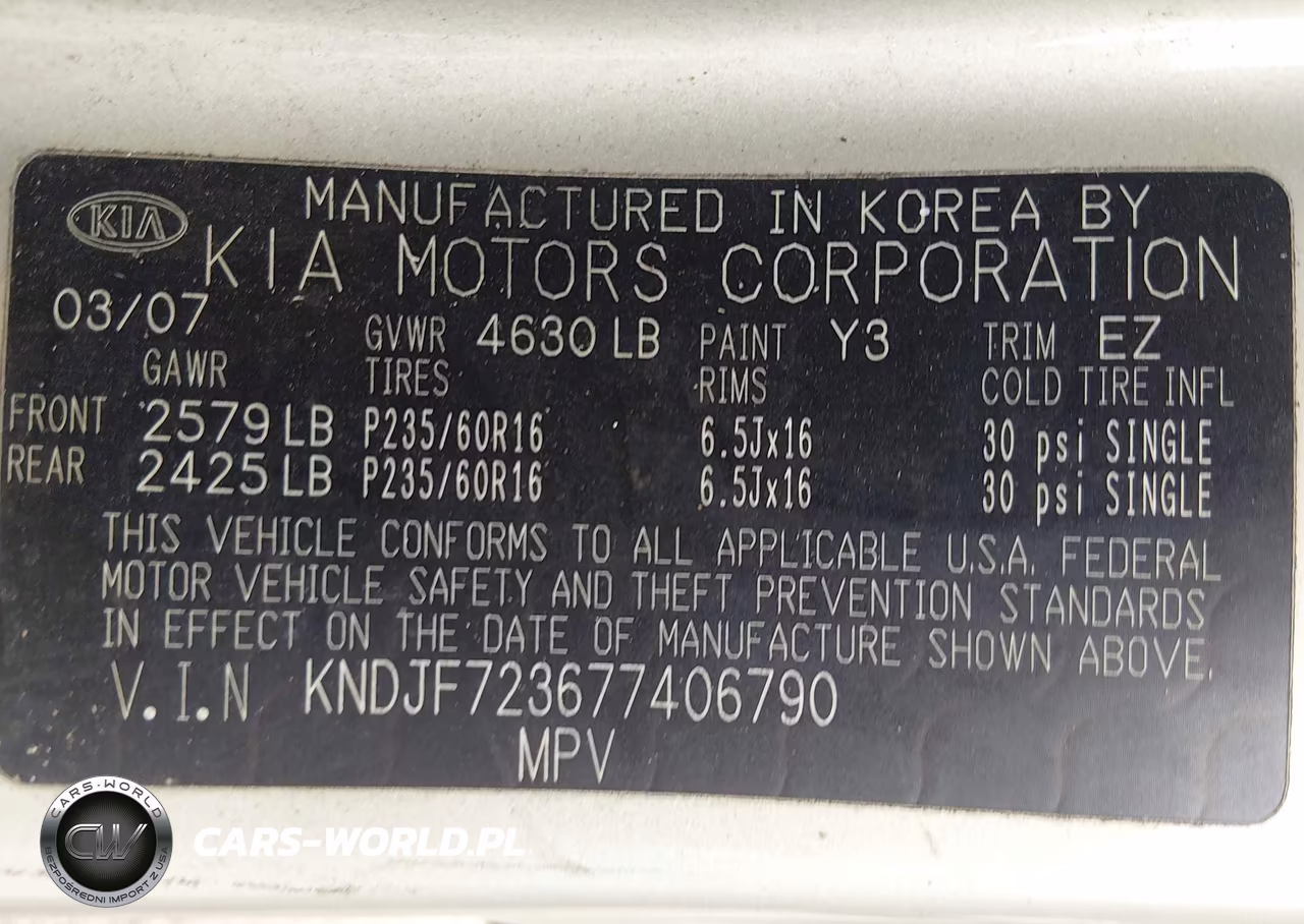 2007 Kia Sportage Ex V6 VIN:KNDJF723677406790 - 9