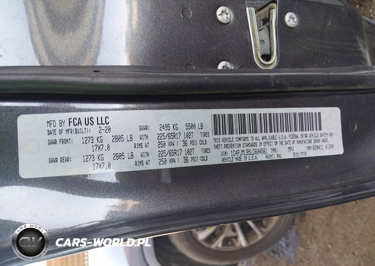2020 Jeep Cherokee Latitude Plus 4X4 VIN:1C4PJMLB5LD604561 - 9