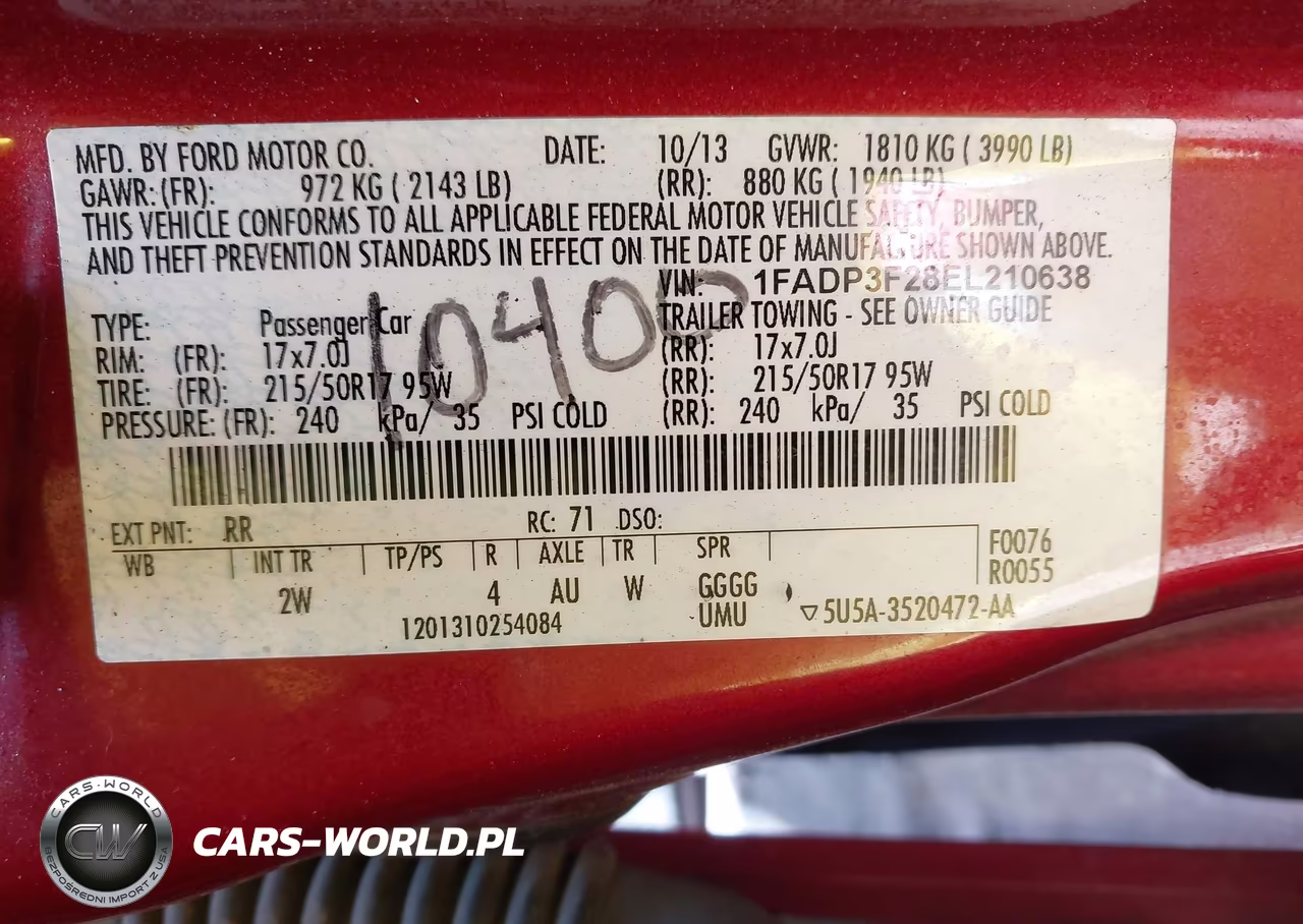 2014 Ford Focus Se VIN:1FADP3F28EL210638 - 9