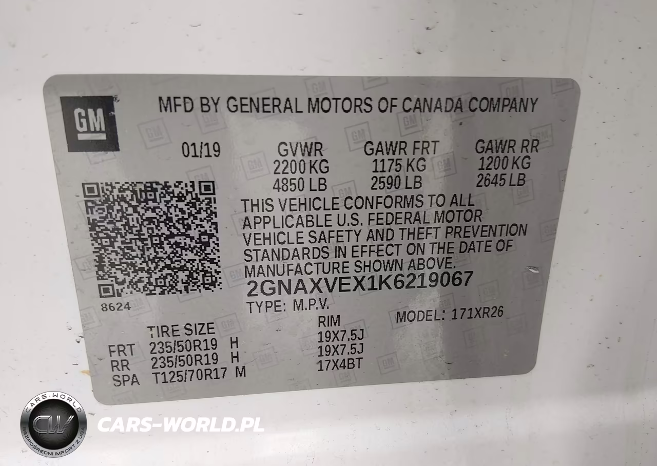 2019 Chevrolet Equinox Lt VIN:2GNAXVEX1K6219067 - 9