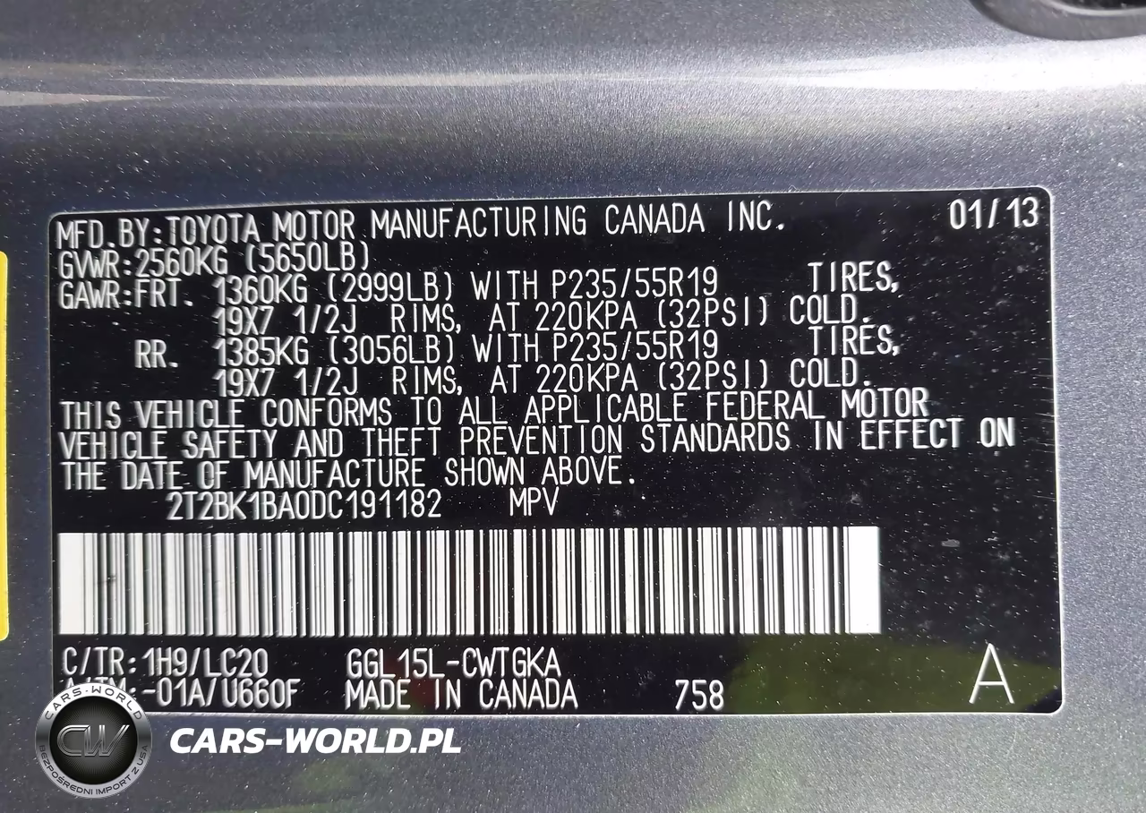 2013 Lexus Rx 350 VIN:2T2BK1BA0DC191182 - 9