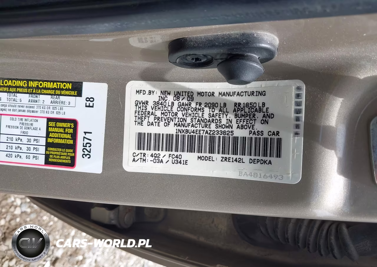 2010 Toyota Corolla Le VIN:1NXBU4EE7AZ233825 - 9