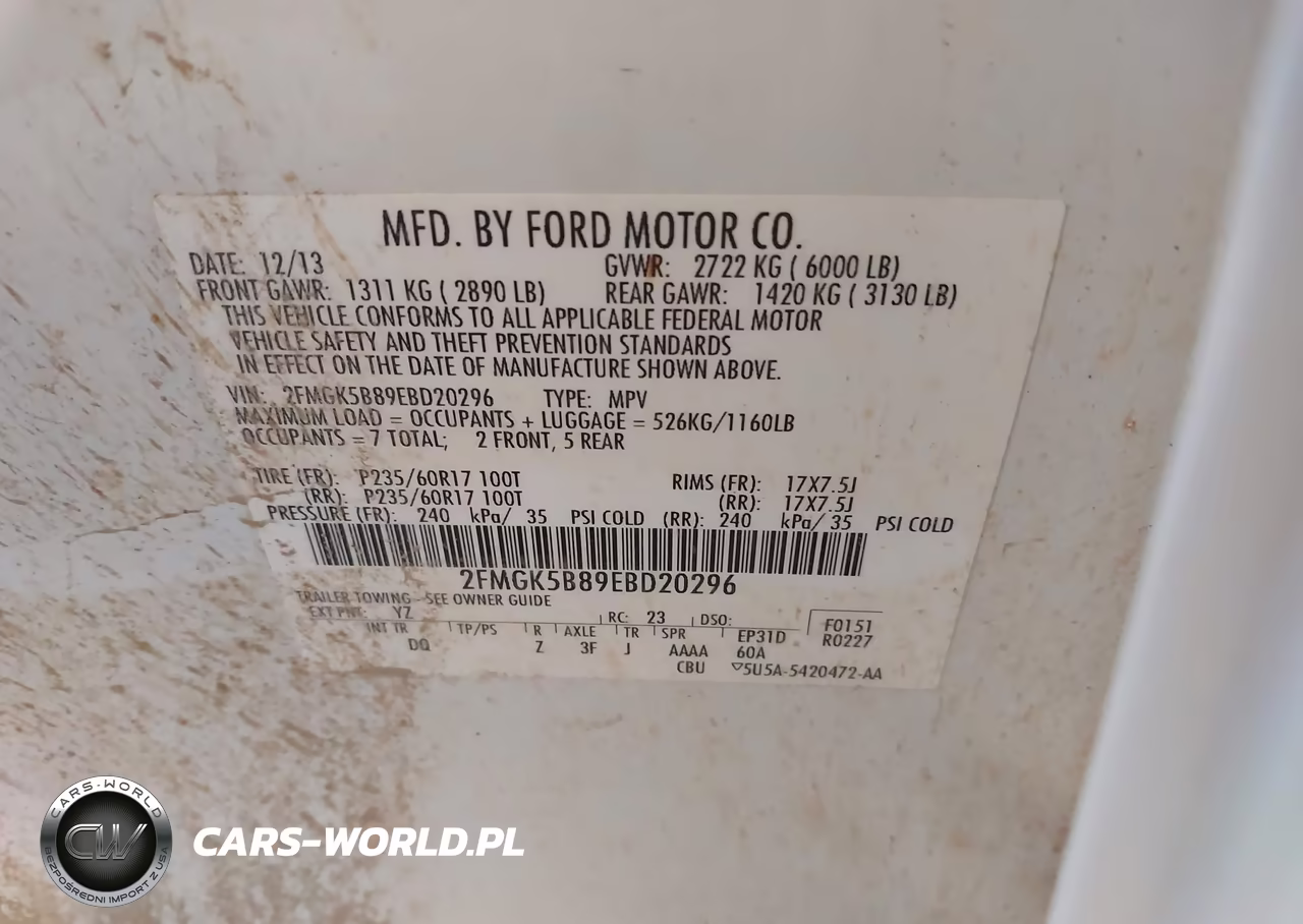 2014 Ford Flex Se VIN:2FMGK5B89EBD20296 - 9