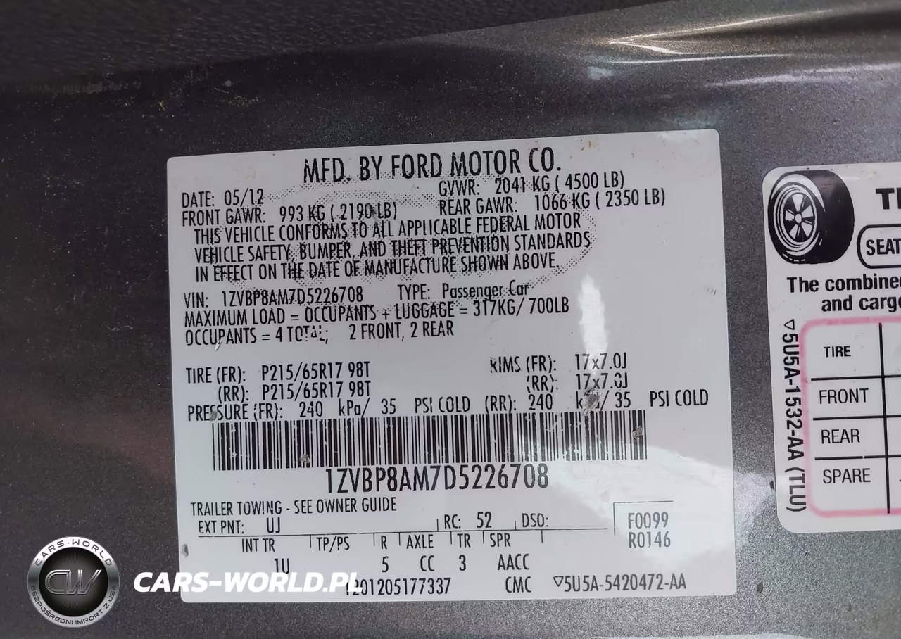 2013 Ford Mustang V6 VIN:1ZVBP8AM7D5226708 - 9