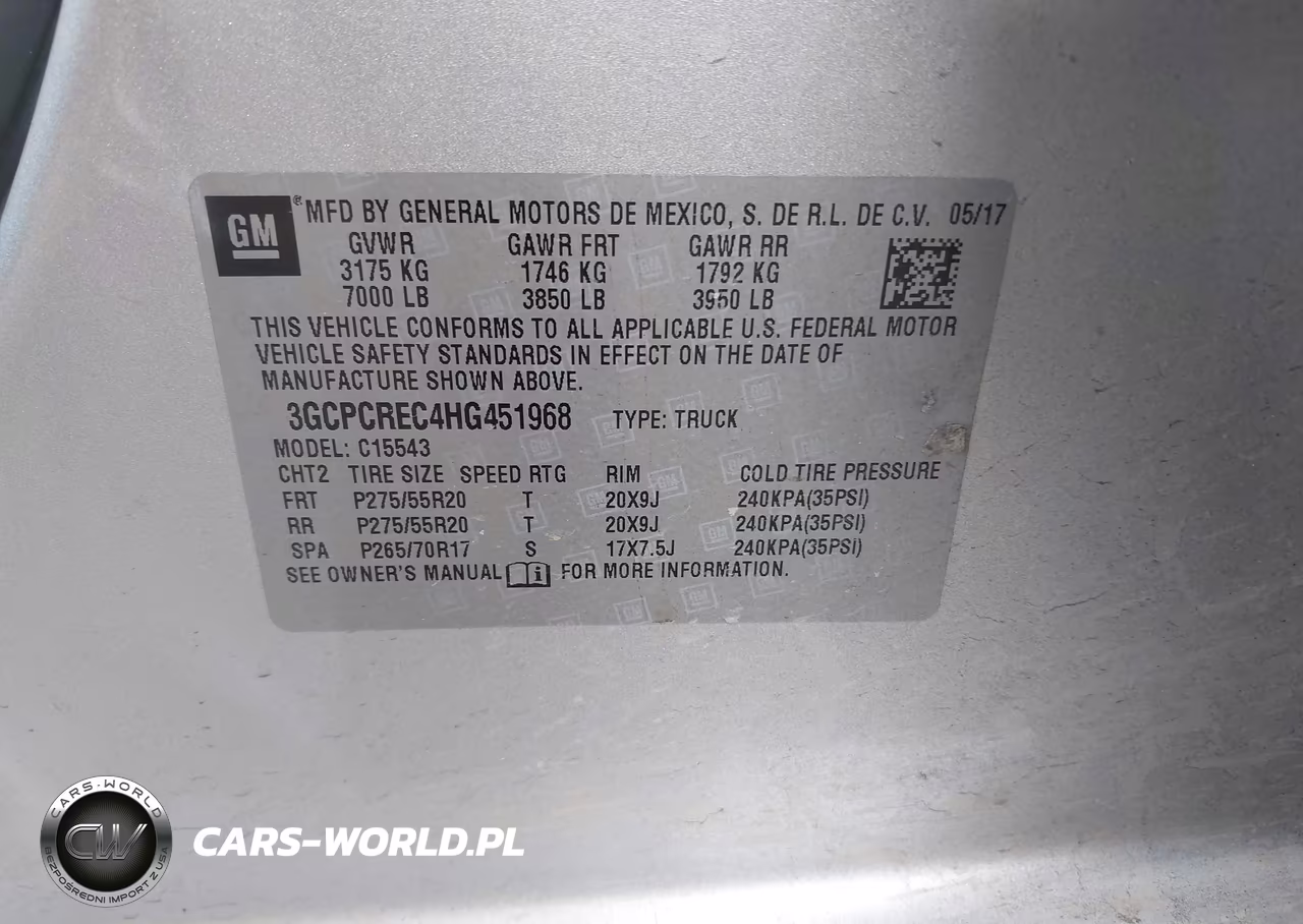 2017 Chevrolet Silverado 1500 1Lt VIN:3GCPCREC4HG451968 - 9