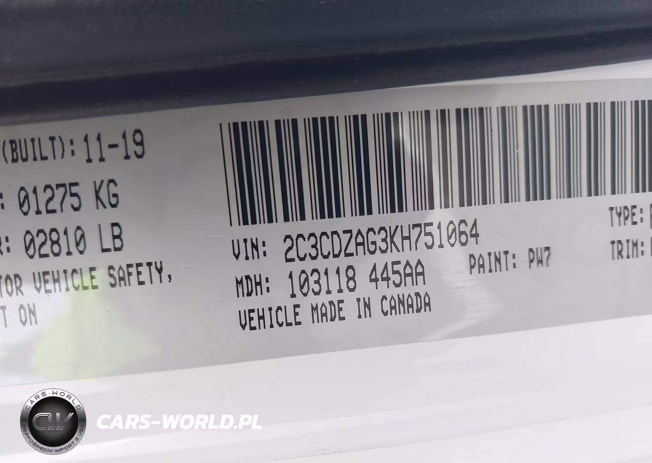 2019 Dodge Challenger Sxt VIN:2C3CDZAG3KH751064 - 9
