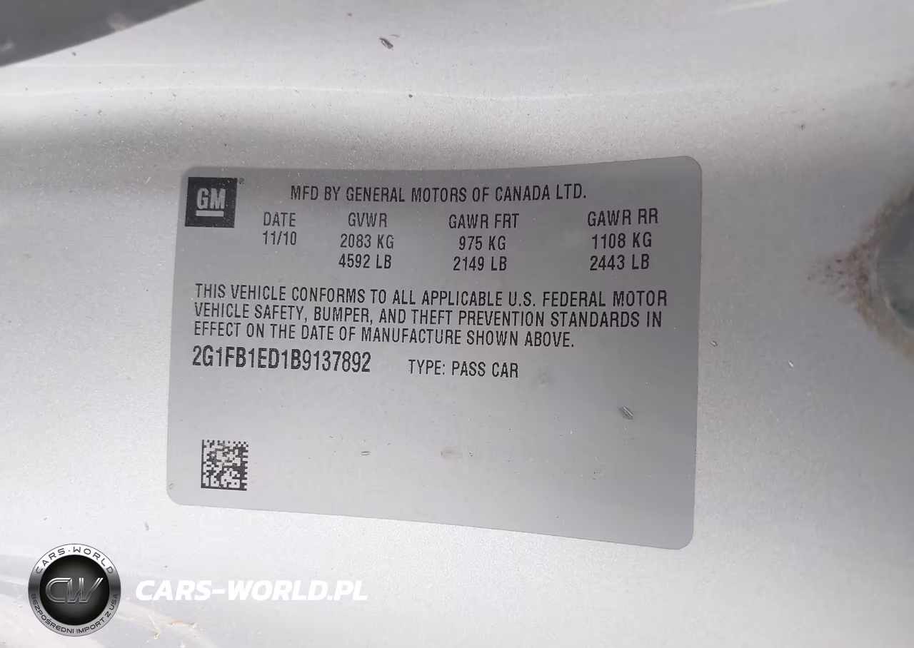 2011 Chevrolet Camaro 1Lt VIN:2G1FB1ED1B9137892 - 9