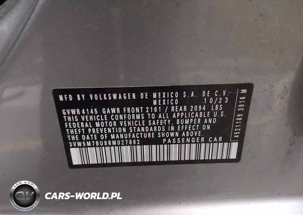2024 Volkswagen Jetta 1.5T S VIN:3VW5M7BU8RM027862 - 9