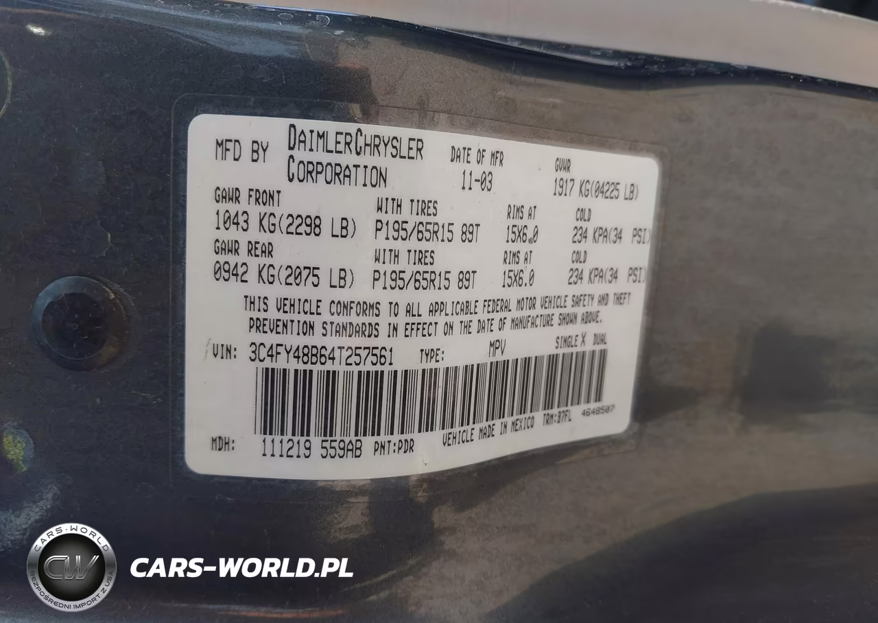 2004 Chrysler Pt Cruiser VIN:3C4FY48B64T257561 - 9