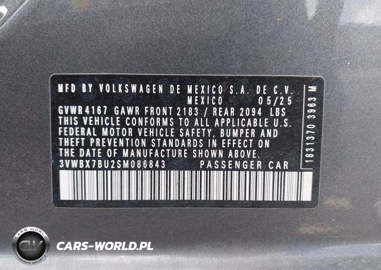 2025 Volkswagen Jetta 1.5T Sport VIN:3VWBX7BU2SM086843 - 9