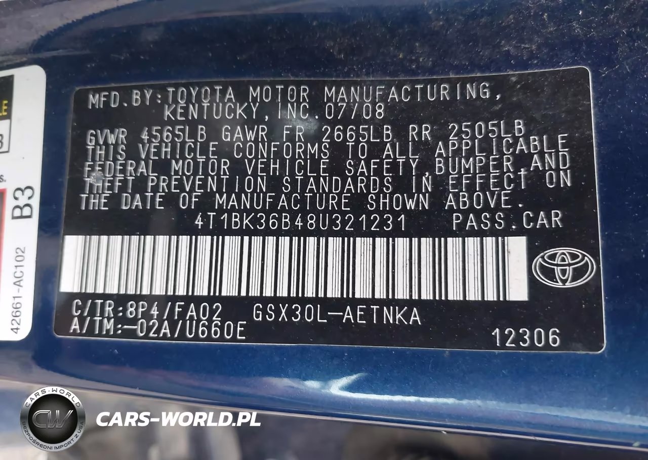 2008 Toyota Avalon Xl VIN:4T1BK36B48U321231 - 9