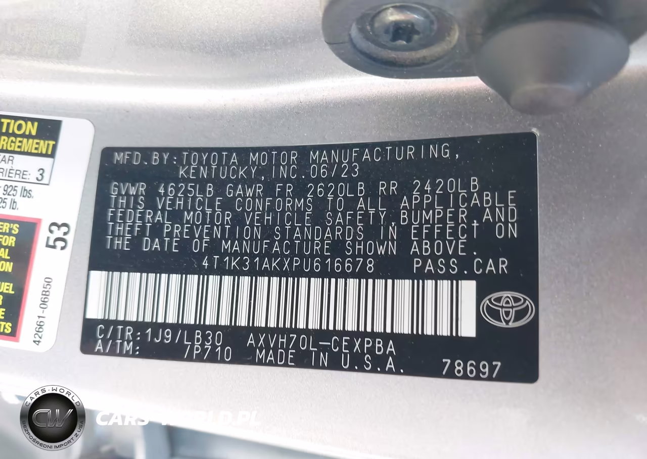 2023 Toyota Camry Xse Hybrid VIN:4T1K31AKXPU616678 - 9