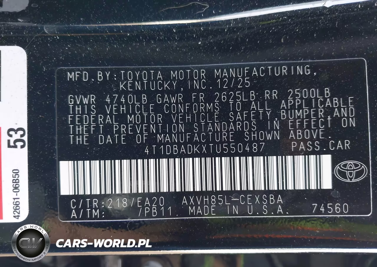 2026 Toyota Camry Nightshade VIN:4T1DBADKXTU550487 - 9