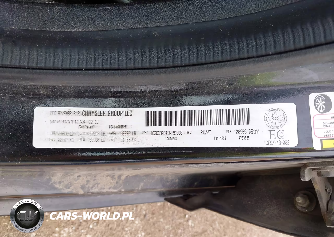 2014 Chrysler 200 Lx VIN:1C3CCBAB4EN191338 - 9