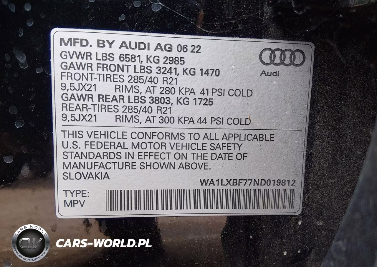 2022 Audi Q7 Premium Plus 55 Tfsi Quattro Tiptronic VIN:WA1LXBF77ND019812 - 9