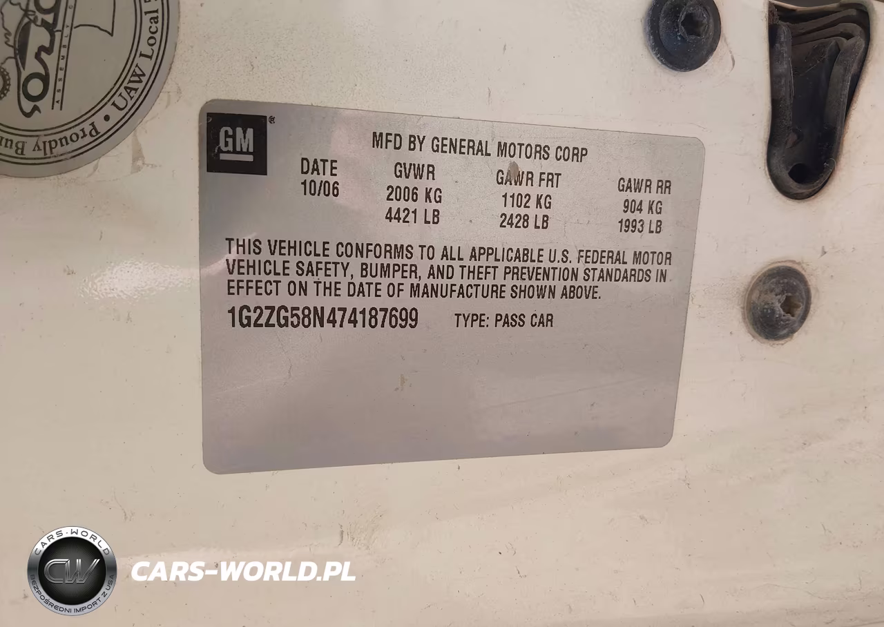 2007 Pontiac G6 VIN:1G2ZG58N474187699 - 9