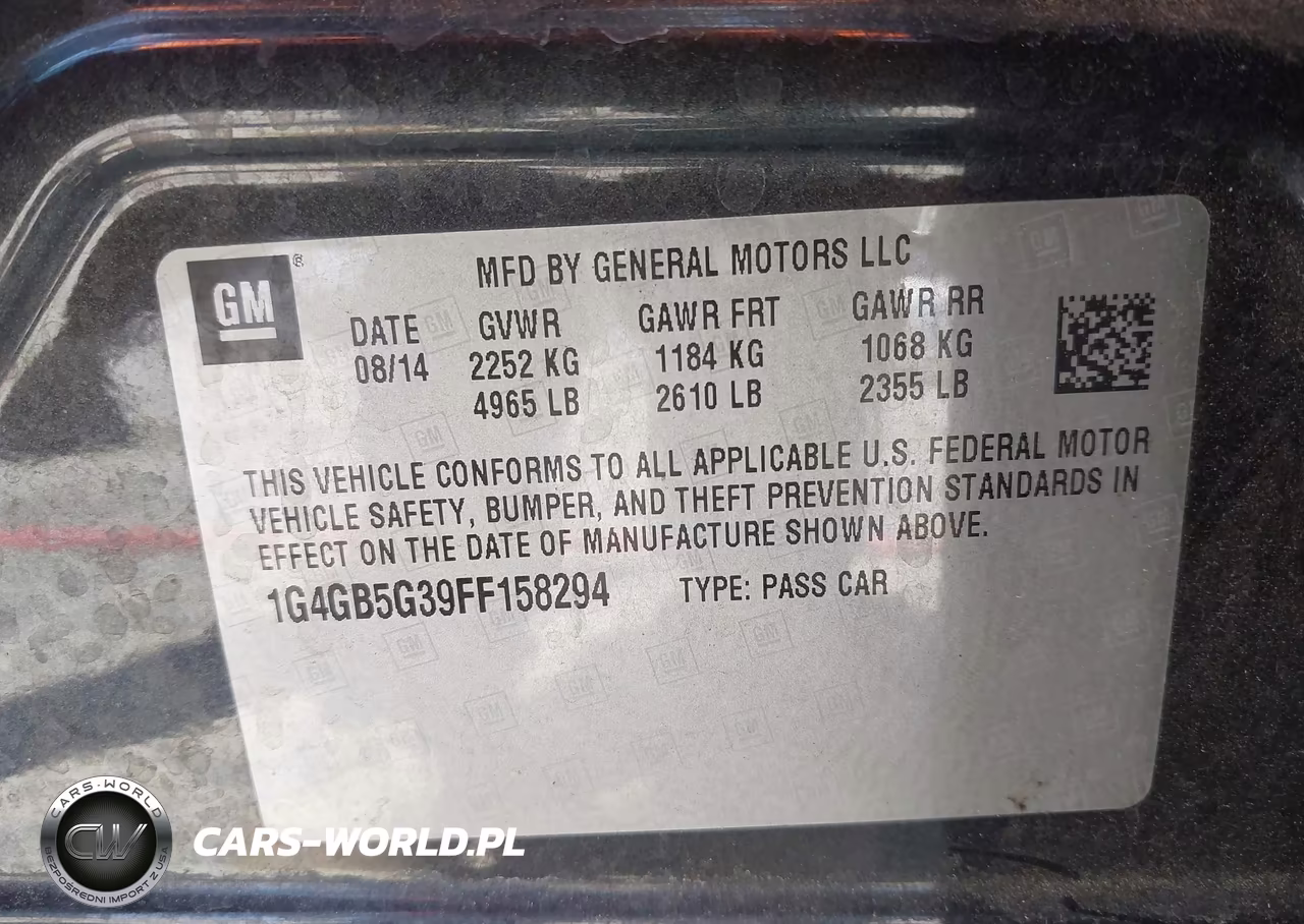 2015 Buick Lacrosse Leather VIN:1G4GB5G39FF158294 - 9