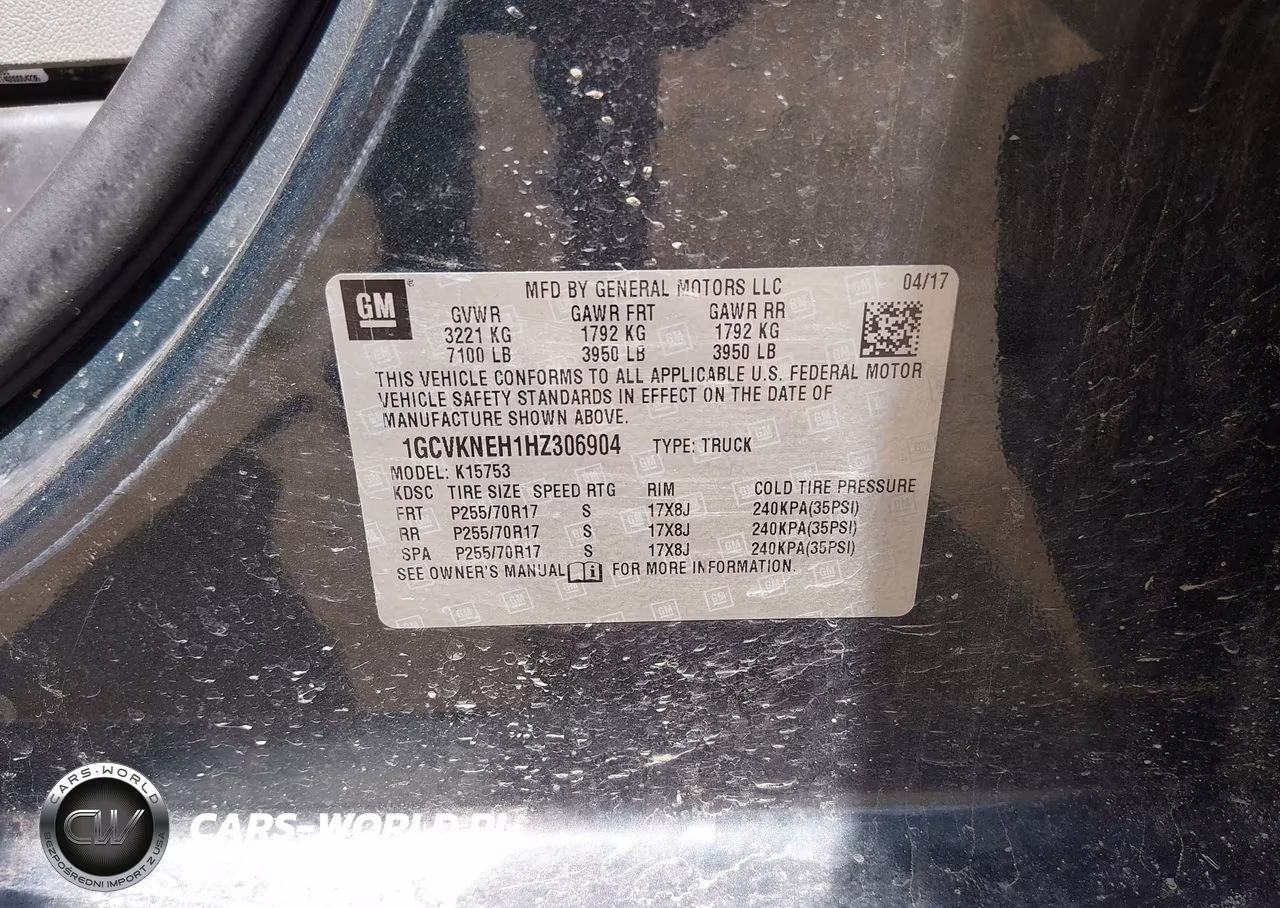 2017 Chevrolet Silverado 1500 Wt VIN:1GCVKNEH1HZ306904 - 9
