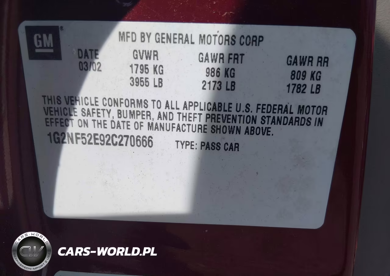 2002 Pontiac Grand Am Se1 VIN:1G2NF52E92C270666 - 9