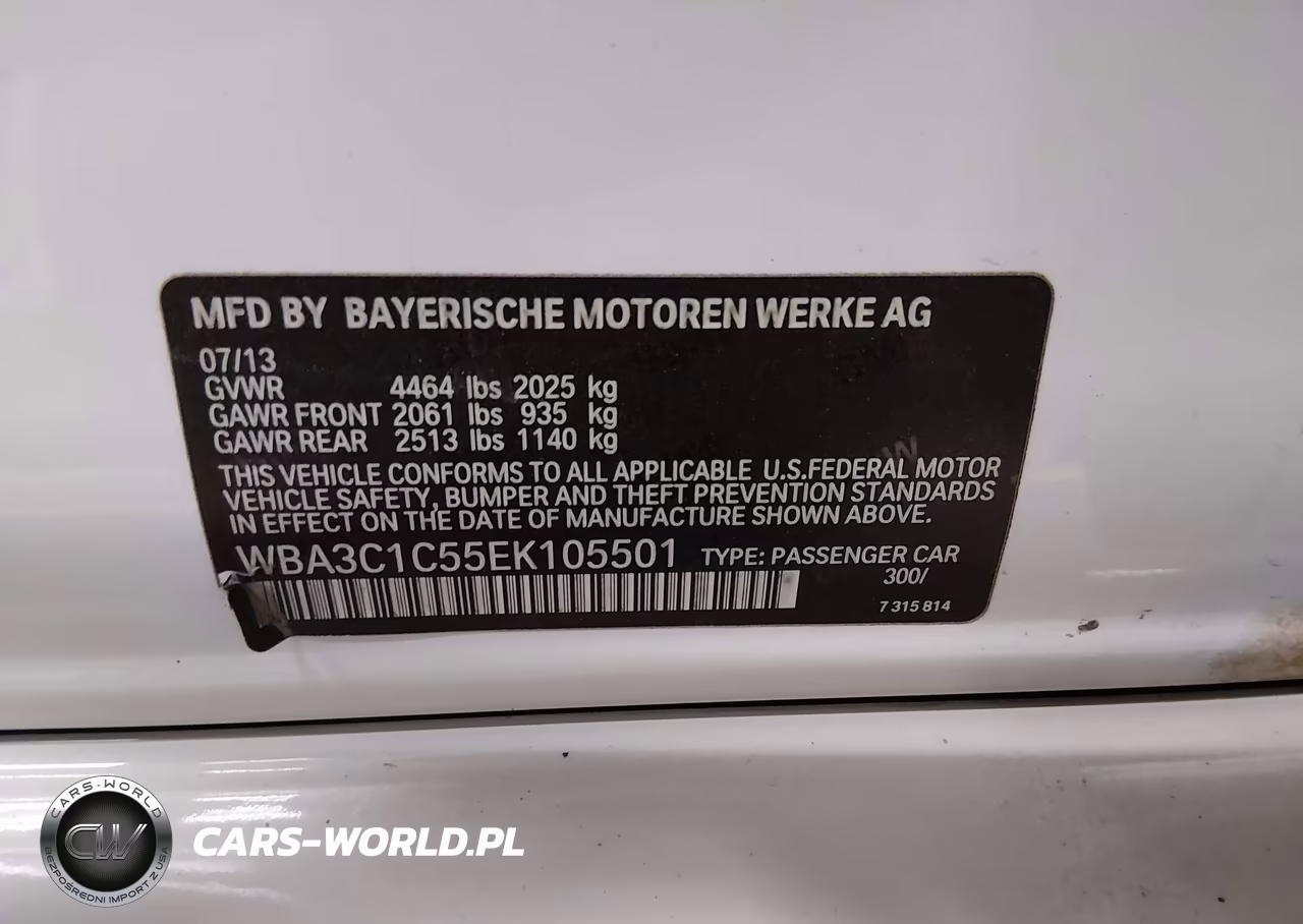 2014 BMW 328I VIN:WBA3C1C55EK105501 - 9