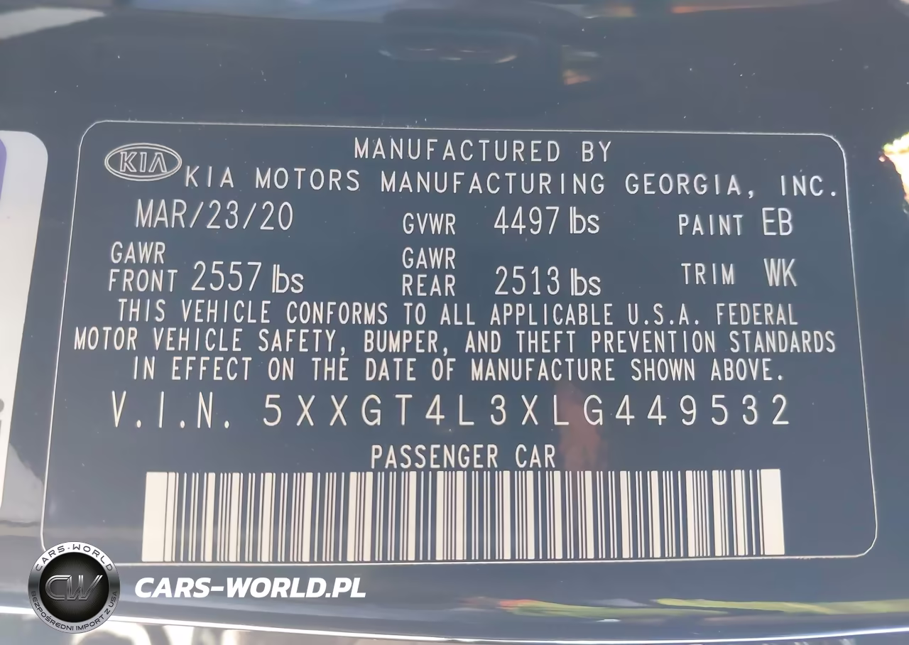 2020 Kia Optima Se VIN:5XXGT4L3XLG449532 - 9