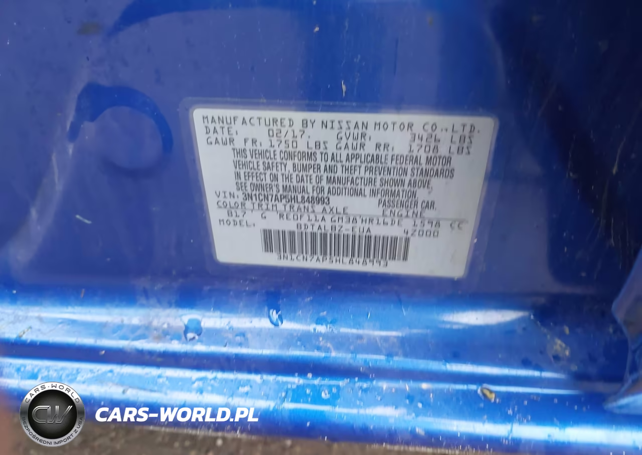 2017 Nissan Versa 1.6 Sv VIN:3N1CN7AP5HL848993 - 9