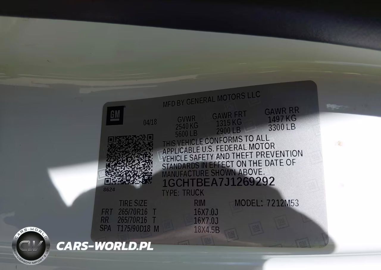 2018 Chevrolet Colorado Wt VIN:1GCHTBEA7J1269292 - 9