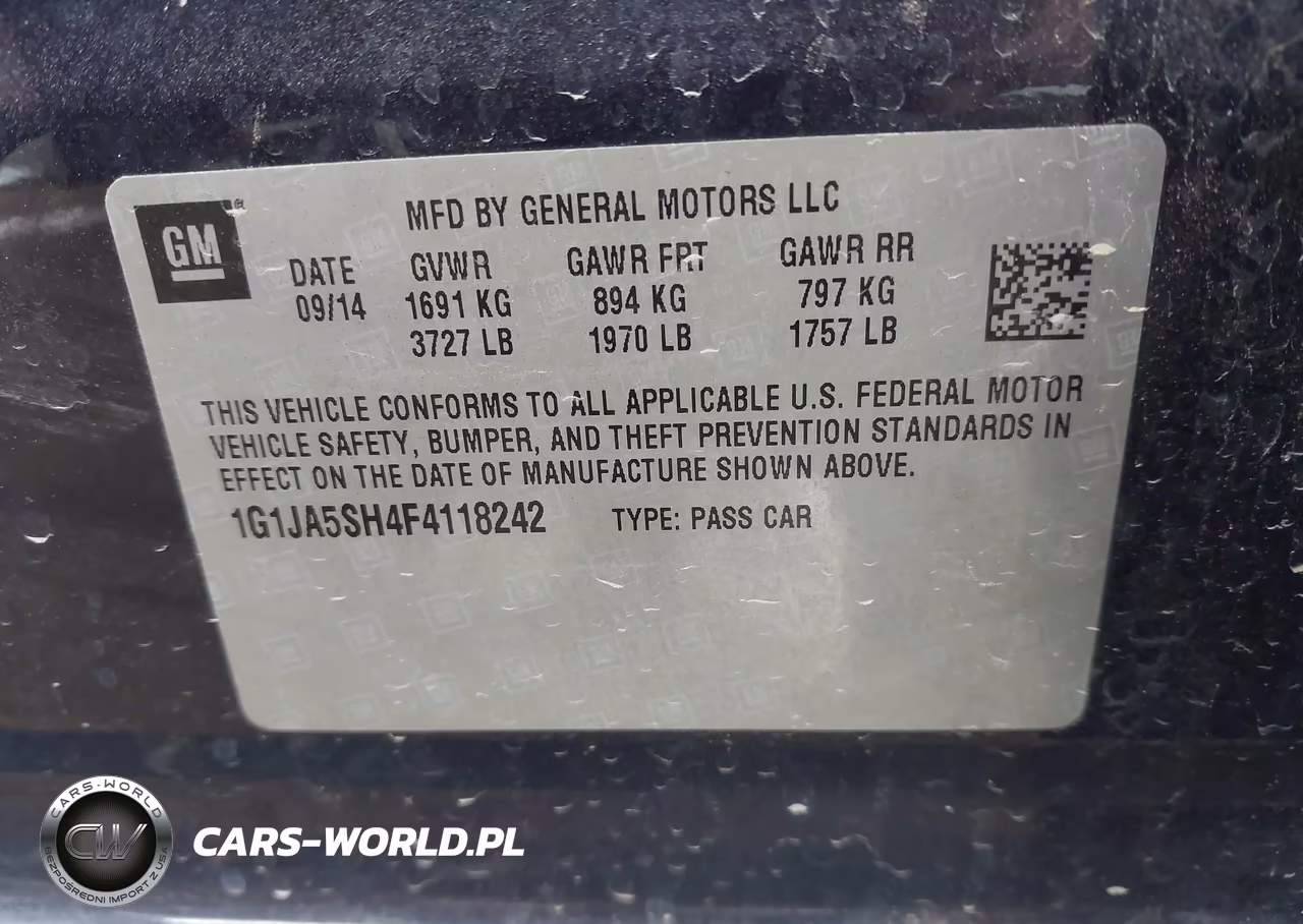 2015 Chevrolet Sonic Ls Auto VIN:1G1JA5SH4F4118242 - 9