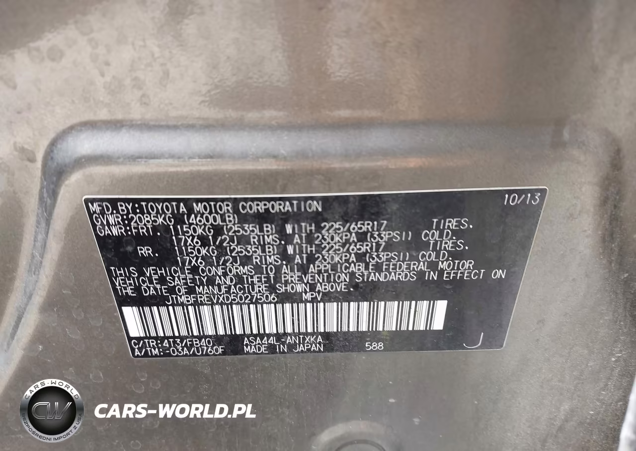 2013 Toyota Rav4 Le VIN:JTMBFREVXD5027506 - 9