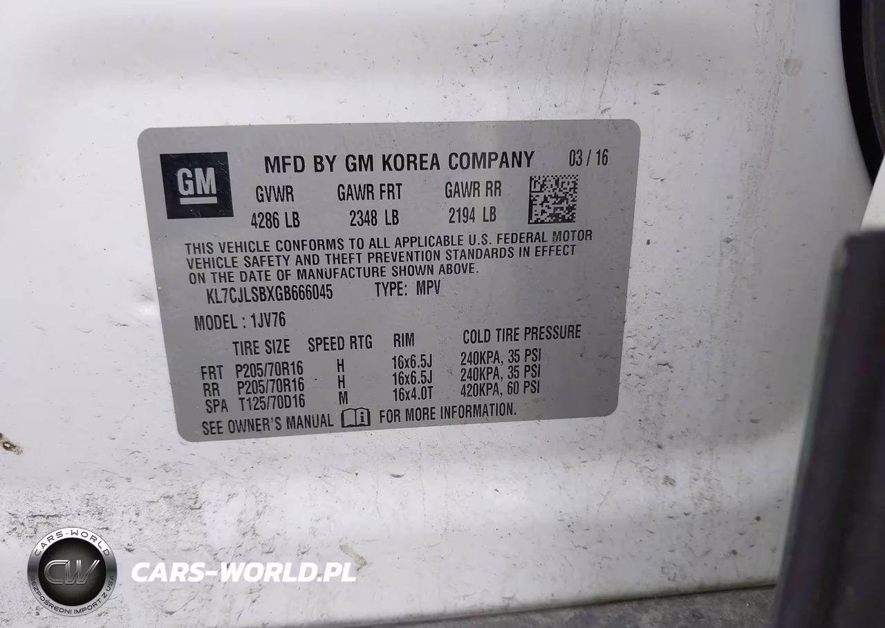 2016 Chevrolet Trax Lt VIN:KL7CJLSBXGB666045 - 9