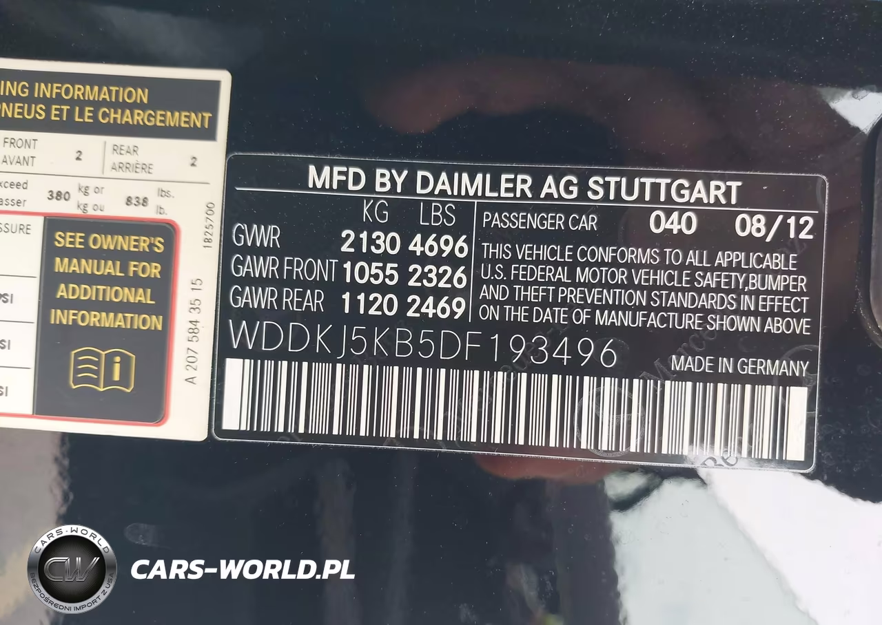2013 Mercedes-Benz E 350 VIN:WDDKJ5KB5DF193496 - 9
