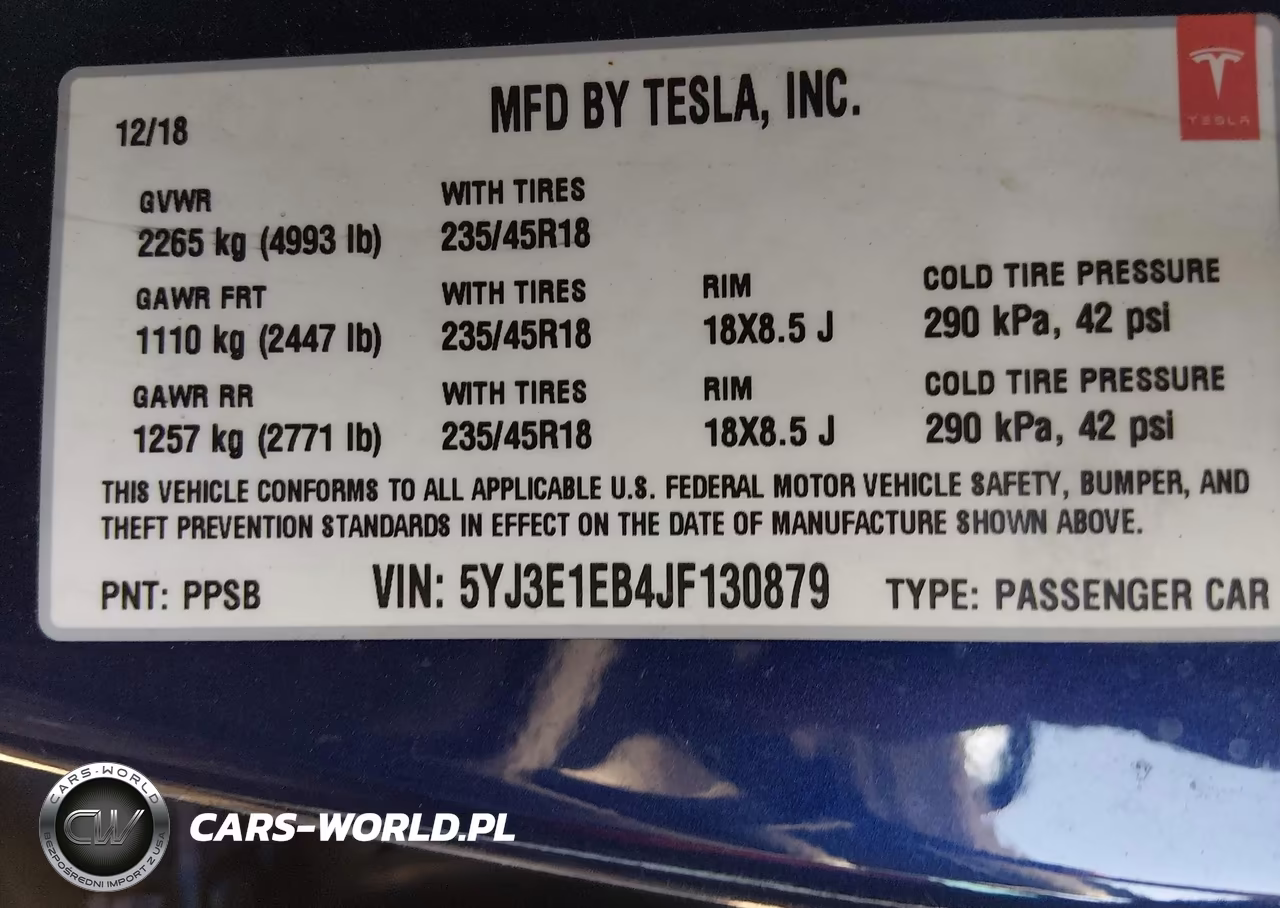 2018 Tesla Model 3 Long Range-Performance VIN:5YJ3E1EB4JF130879 - 9