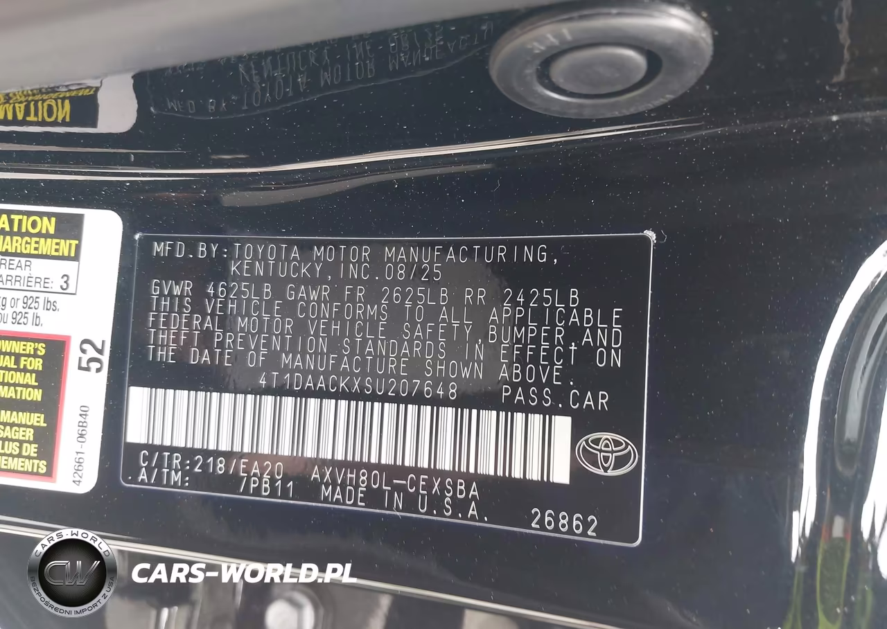 2025 Toyota Camry Se VIN:4T1DAACKXSU207648 - 9