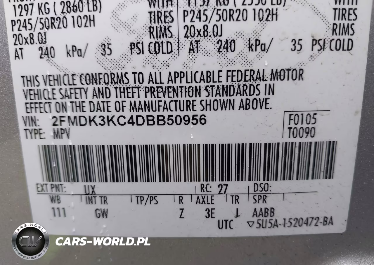 2013 Ford Edge Limited VIN:2FMDK3KC4DBB50956 - 9