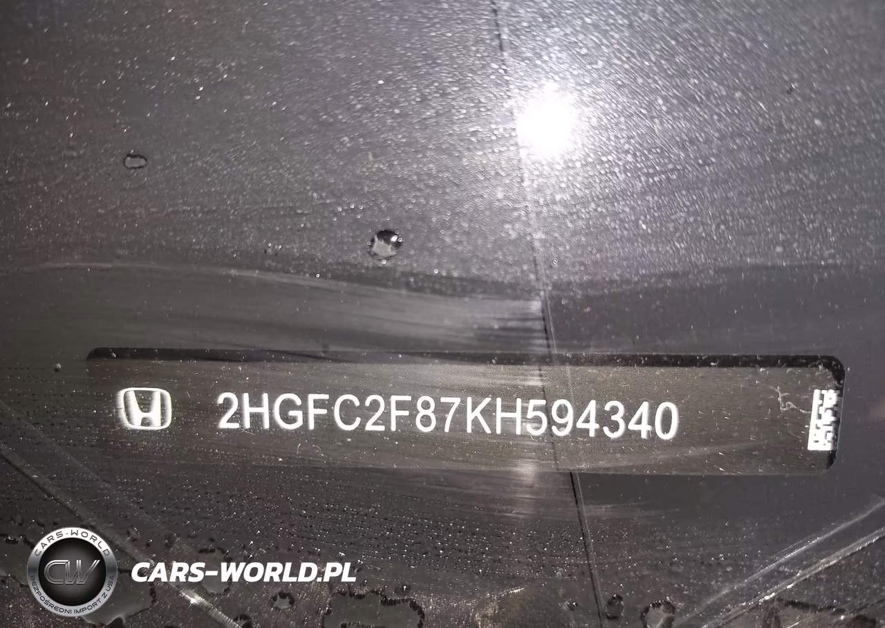 2019 Honda Civic Sport VIN:2HGFC2F87KH594340 - 12