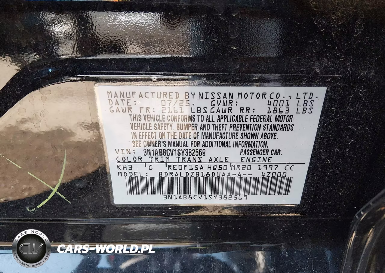 2025 Nissan Sentra Sv VIN:3N1AB8CV1SY382569 - 9
