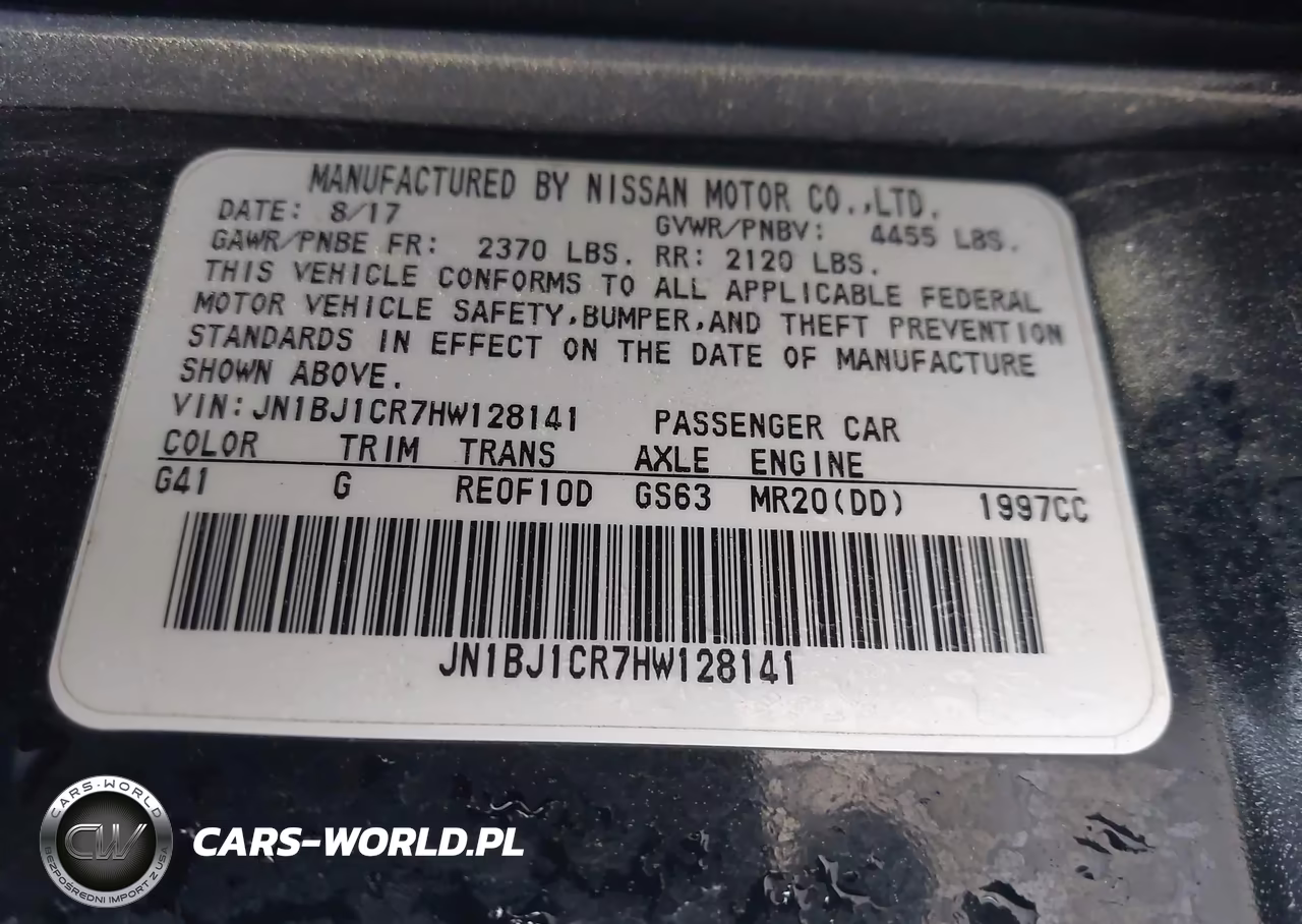 2017 Nissan Rogue Sport S VIN:JN1BJ1CR7HW128141 - 9