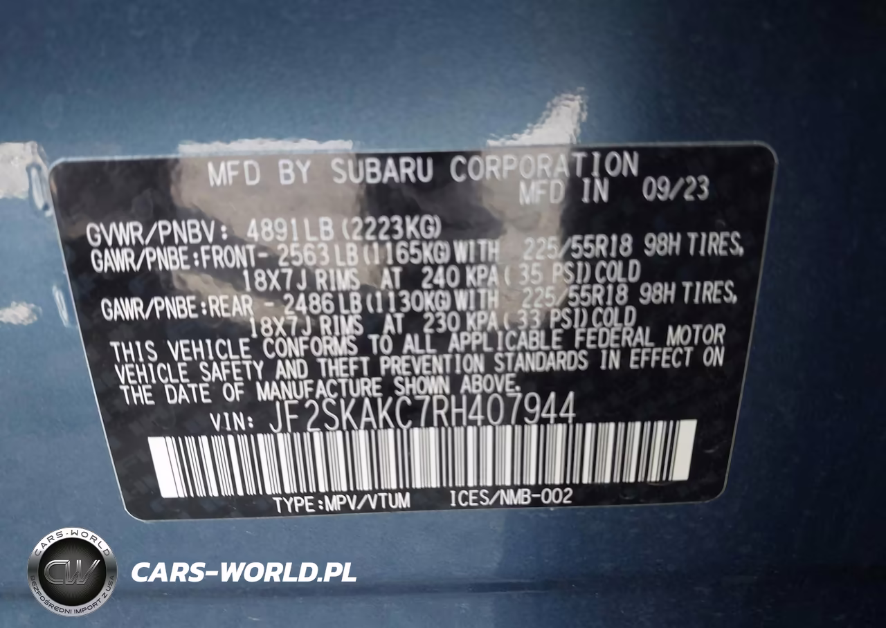 2024 Subaru Forester Limited VIN:JF2SKAKC7RH407944 - 9
