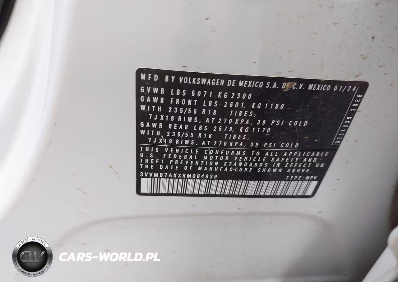 2024 Volkswagen Tiguan 2.0T Se-2.0T Wolfsburg Edition VIN:3VVMB7AXXRM084839 - 9