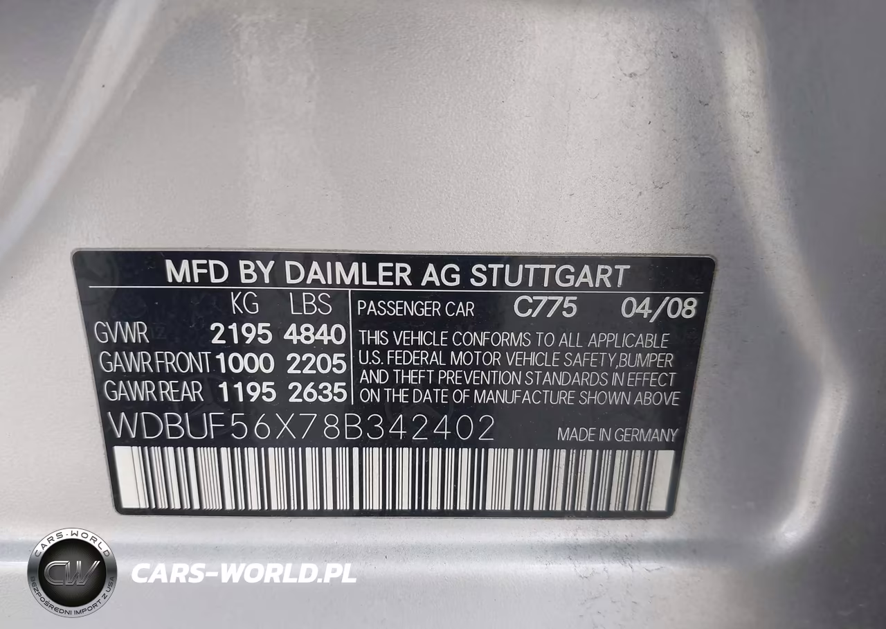 2008 Mercedes-Benz E 350 VIN:WDBUF56X78B342402 - 9