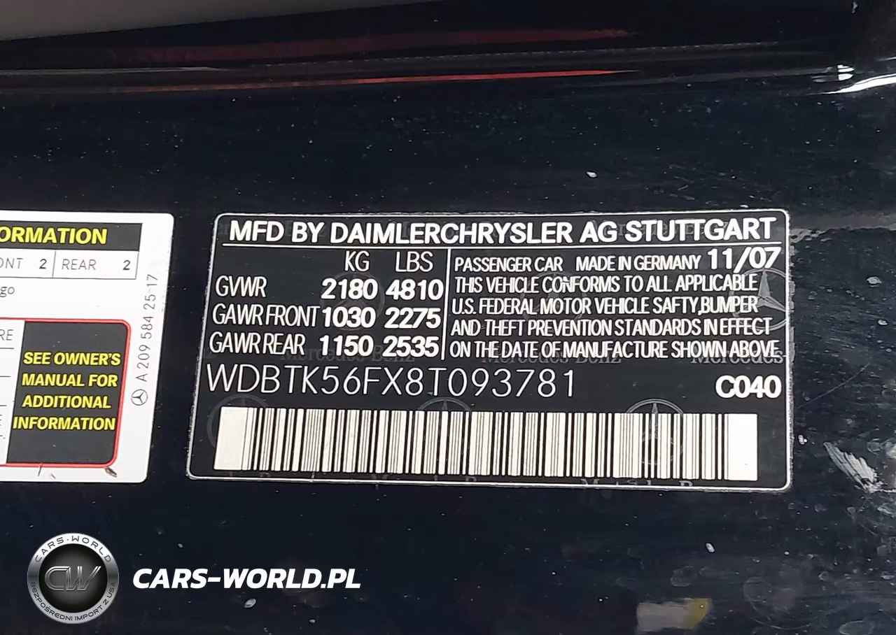 2008 Mercedes-Benz Clk 350 VIN:WDBTK56FX8T093781 - 9