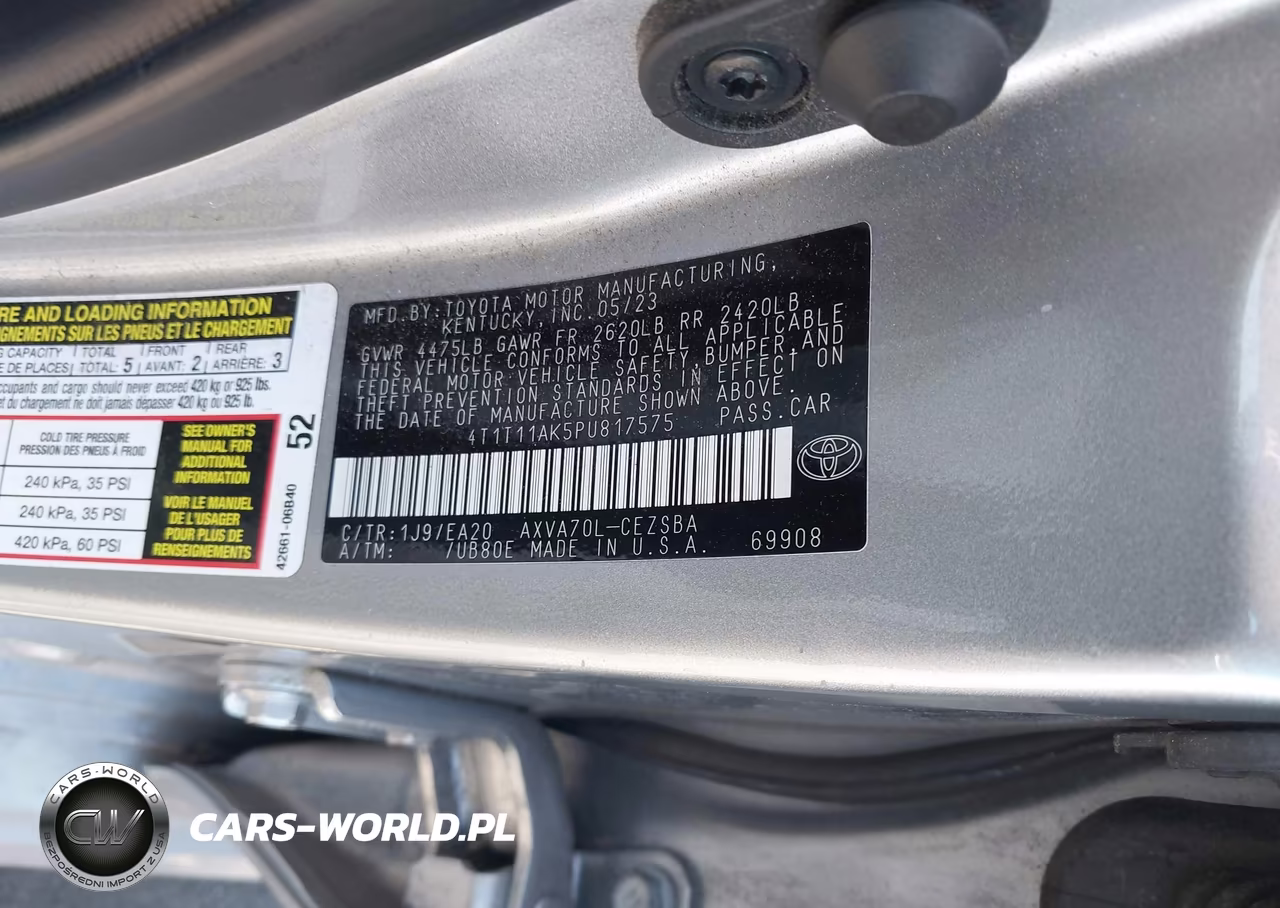 2023 Toyota Camry Se VIN:4T1T11AK5PU817575 - 9