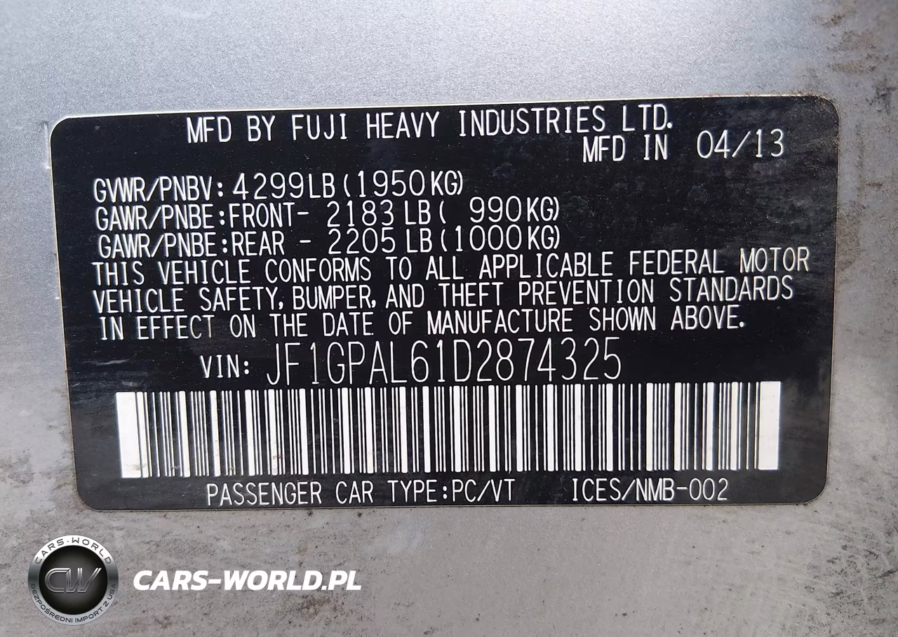 2013 Subaru Impreza 2.0I Sport Premium VIN:JF1GPAL61D2874325 - 9
