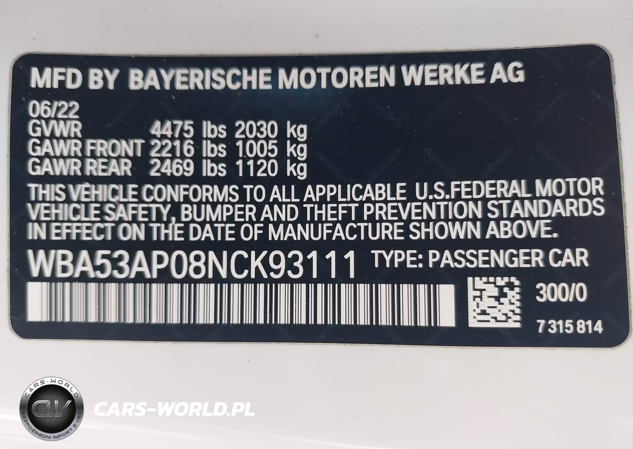 2022 BMW 430I VIN:WBA53AP08NCK93111 - 9