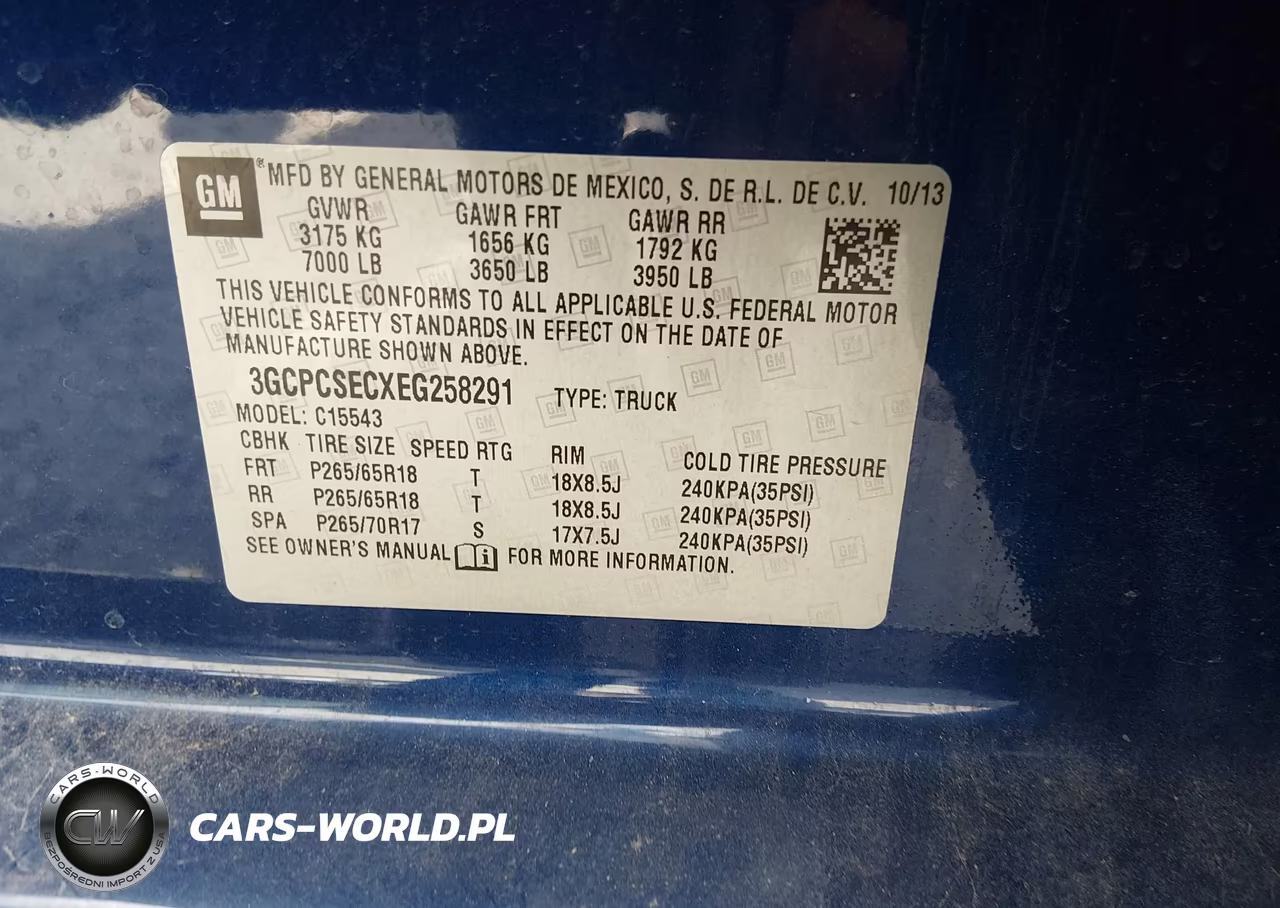 2014 Chevrolet Silverado 1500 1Lz VIN:3GCPCSECXEG258291 - 9